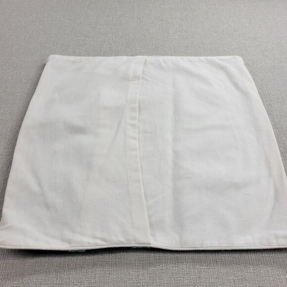 Pottery Barn Kids Pillowcase 16x16 Blue Beaded Octopus Embroidered Cotton Square - Picture 7 of 15